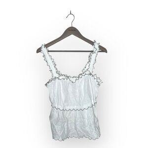 Rebecca Taylor La Vie White Boho Tank Size Large